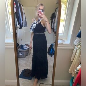 Long black spaghetti strap dress